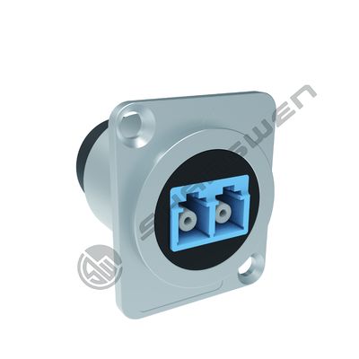 Fiber Optic Panel Mount  D-Type LC Female to Female Coupler Single-Mode Multimode Fiber Optic LC Chassis Connector IP44