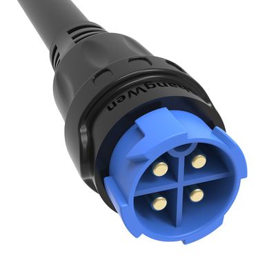 M19 Series Industrial 4 Pin Female Male Plug Power Connector Push-Pull Self-Locking Waterproof IP68 Front Mount Connectors