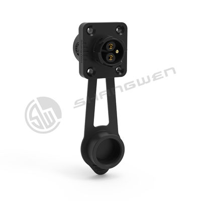 M19 Series Power Input Cable Push-pull Self-locking Black Connection Industrial 3 Pin Male Socket  Power Connector