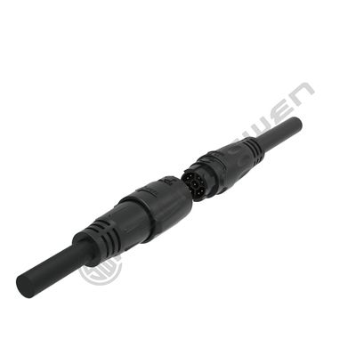 M19 Series Push-pull Self-locking Black Connection Industrial 9 Pin Cross Female Male Plug signal Connector