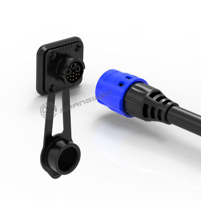 Environmental M19 Male Plug 3 Holes 9 Pin Industrial Connector With CE FCC