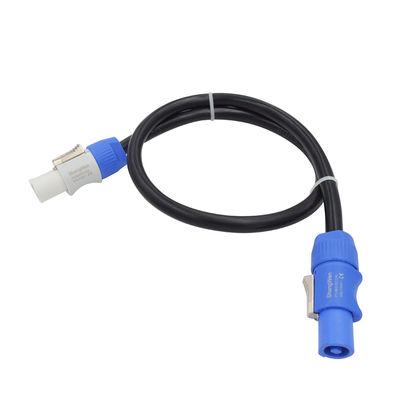 Blaue Stromdrahtverbindungen Industrie Powercon Stecker Drahtgurt