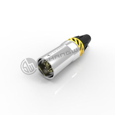 7.5A XLR-Anschluss 5 Pins wasserdicht IP65 Silber-Mannstecker für Audio
