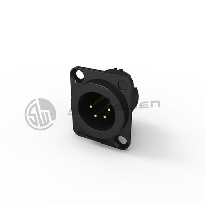 4 Pins XLR-Anschluss Steckdose Männlicher elektrischer Anschluss Typ D Form