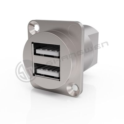 IP65 Wasserdichtes USB-Anschluss-Panel Montage Doppelport 4 Pin Datenkabelanschluss