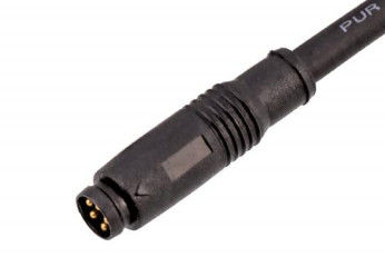 M8 Gerade männliche übergeformte Steckdose Push-Pull 3/4A 5B IP67 für industrielle Anwendungen