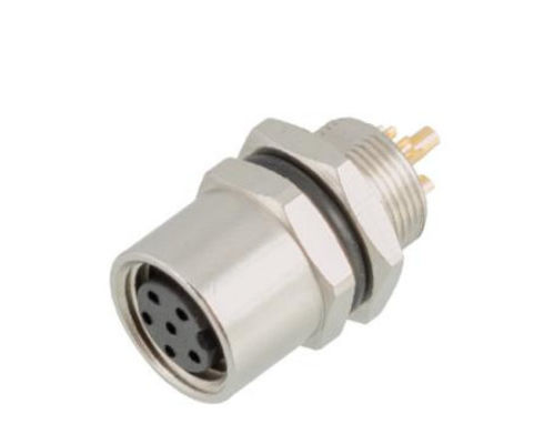 IP67 wasserdichte industrielle M8 weibliche Steckdose mit Frontverbindung und 3/4-Pin-Schraubschrauber