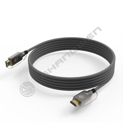 2.1 HD Link Port Glasfaserkabel TPU Schal Edelstahl 304 gepanzerte Röhre Silizium-Leitung Chip 4K 60Hz 8K 144Hz OD 6.0mm