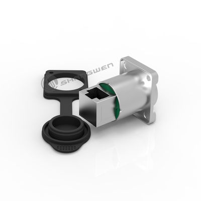 Industrieelektronikzubehör IP65 wasserdichtes Kristallsitz RJ45 weiblicher Stecker zur Montage von Signalplatten im Außenbereich