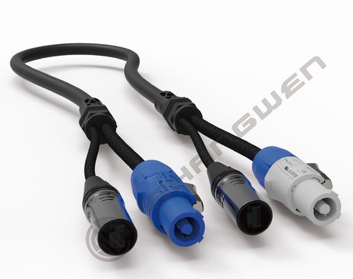 XLR weibliche und männliche Powercon Kombination Kabel Strom und 3pin DMX SJT Signalkabel 2in1 in und aus Strom Hybridkabel