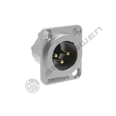 Mini-D-Type XLR-Audio-Anschluss 3-Pin Männlich Steckdose Zinklegierung Shell Panel Mount Jacks für Audio-Lautsprecher Mikrofon XLR weiblich