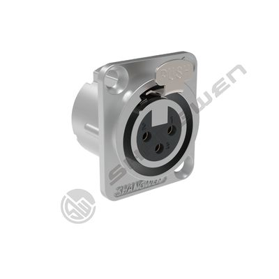 Wasserdicht für den Innenbereich 10A Silberplattiert 3-Pin-XLR-Frauen-Steckverbinder-Panel Mikrofon-Adapter-Wandler