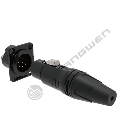 Industrielles Elektronikzubehör 6-polige XLR-Audio-Video-Anschlüsse Innenbereich IP40-Schutz 6-poliger Stecker Buchse Stecker
