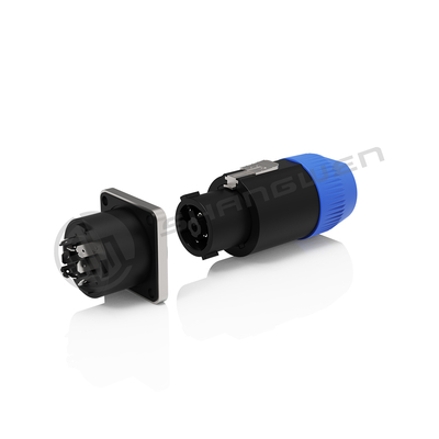 Industrielles Elektronikzubehör Silber Kunststoff 8-poliger Stecker für Audio-Video-Elektronik Messinglegierung Buchsenstecker 30A