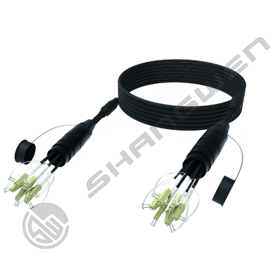 Netzwerk Tragbare Glasfaserkabeltrommel mit SC/LC/FC-Stecker und 4/6/8 Adern Multimode OM2/OM3/OM4 Kabeltrommel