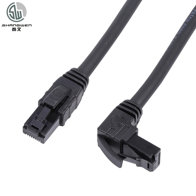 UTP Cat5e 90° Winkel RJ45 Stecker Stranded Netzwerkkabel Terminal 8P8C Kristallkopfstecker