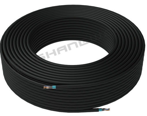 Schwarzes blankes Kupfer FTP Cat5E 24AWG 26AWG Netzwerkkabel Ethernet Cat5e 305M geschirmt Litze 24AWG 305M FTP Netzwerkkabel