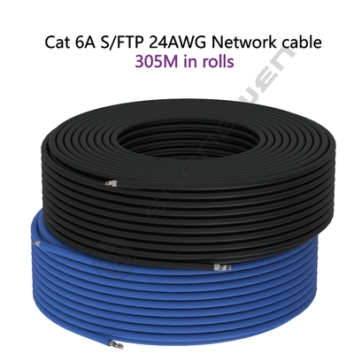 4P SFTP/FTP Antifreeze Flexible Soft Cat6 Cat6A Outdoor Cable Engineering Level UTP Cat6a Network Cat6A Cable 24awg