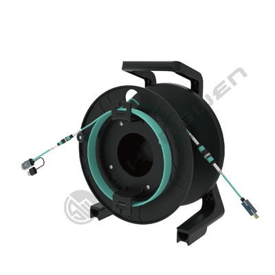 TPU Armored Jumper LC Detachable Armored 8K Fiber Optic HD MI 2.1 Active Optical Extension Cable  Drum for Media Servers