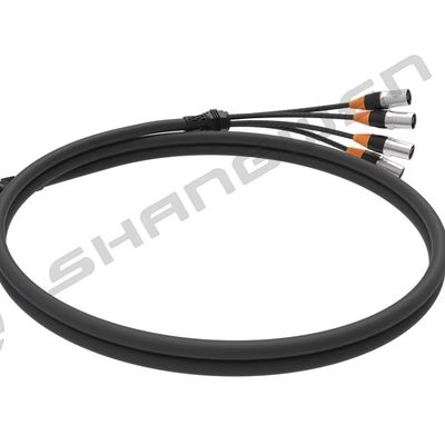 Multi-Channel 4 Channel 4 Way Cat6 Cat6A FTP Multicore Power Cord Ethercon to RJ45 Ethercon