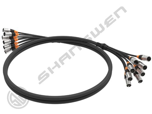 8 Channel 8 Way Cat6 UTP Stage Ethernet Extension Cable Waterproof  Cable with Zinc Alloy RJ45 Connector Snake Cable