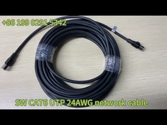 Rundes Cat6a UTP Patch Cord 24AWG 4 Paar Schwarz / Gary 4P PVC Ethernet Kabel