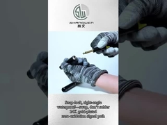 Metall 3,5 mm Jack Stecker Männlich durch Loch Audio-Anschluss Jack gerade