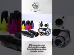 16A Draht XLR-Anschluss 3 Nadel wasserdicht Ip65 weibliche Steckdose Außen